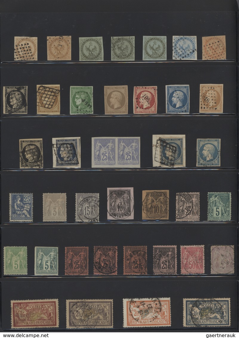 Frankreich: 1849/1950 (ca.), France And Colonies, Sophisticated Collection In A Binder (varied/tropi - Verzamelingen