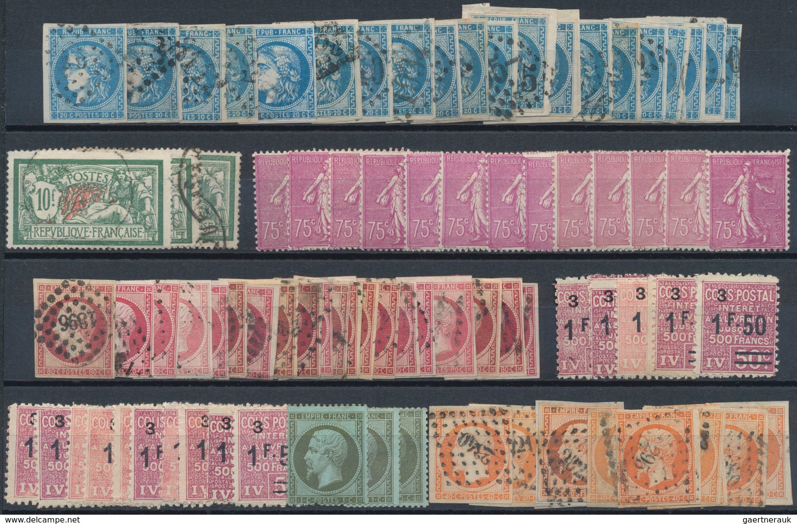 Frankreich: 1849/1955 (ca.), FRENCH PHILATELIC TREASURE, Sophisticated Accumulation On Stockcards Wi - Collections