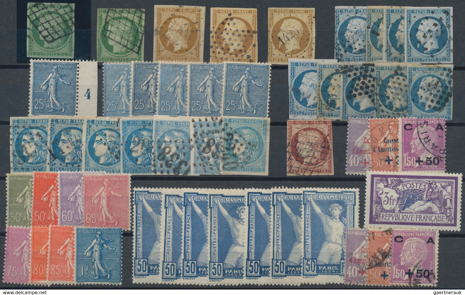 Frankreich: 1849/1955 (ca.), FRENCH PHILATELIC TREASURE, Sophisticated Accumulation On Stockcards Wi - Sammlungen