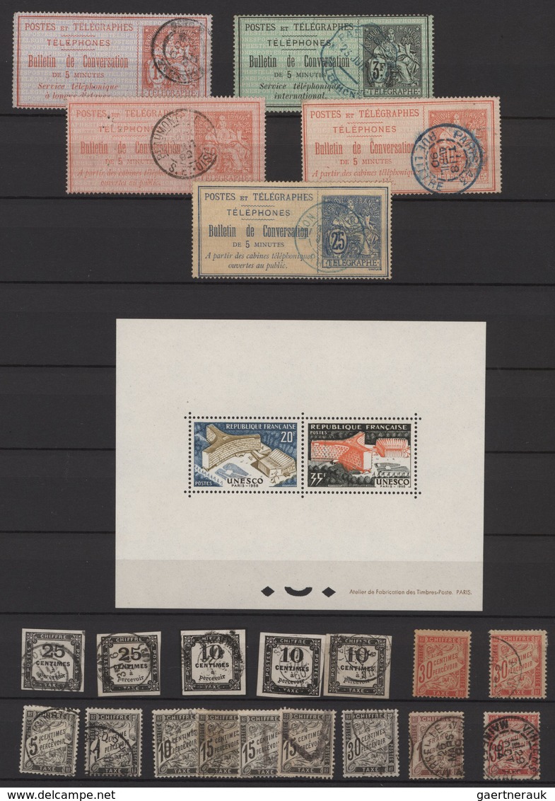 Frankreich: 1849/1960 (ca.), Mainly Up To 1940s, Used And Mint Assortment On Stockpages, Comprising - Verzamelingen