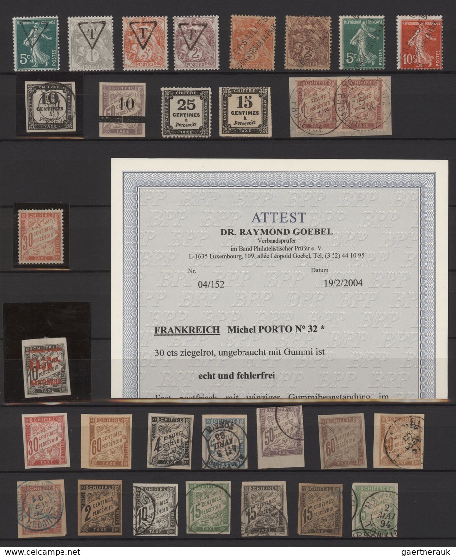 Frankreich: 1849/1960 (ca.), Mainly Up To 1940s, Used And Mint Assortment On Stockpages, Comprising - Colecciones Completas