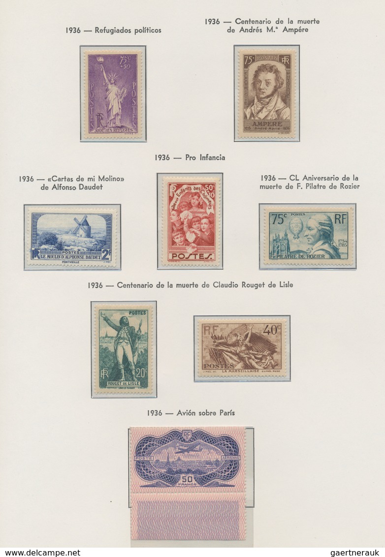 Frankreich: 1849/2012, A Splendid Collection In Nine Edifil Albums, Mainly In Mint Condition And App - Collections