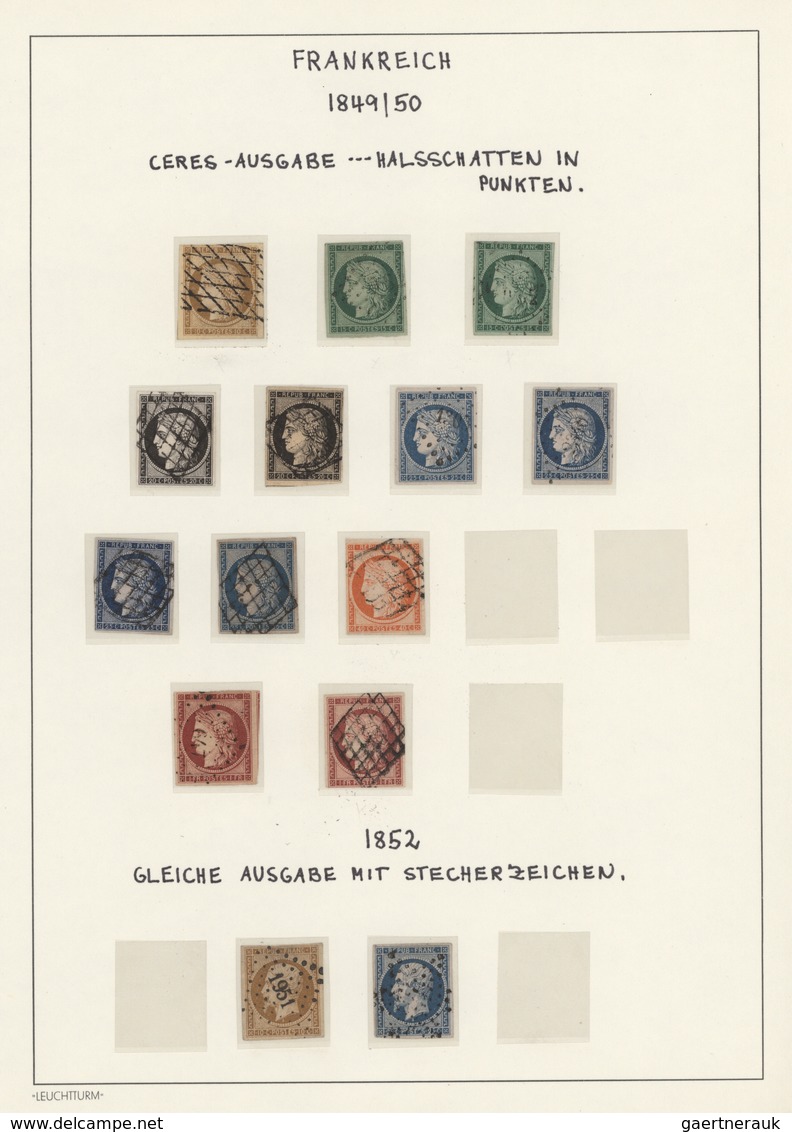 Frankreich: 1849-1969, Gestempelte Recht Gut Besetzte Sammlung Ab Klassik Zum Teil Zusätzlich Farben - Verzamelingen