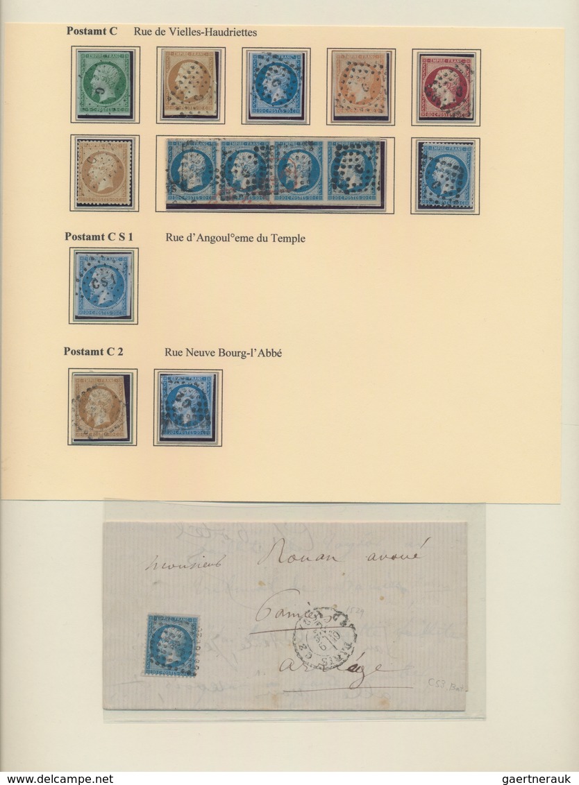 Frankreich: 1852-76, PARIS: Collection Of All Types Of Cancellations Of All The Paris Post Offices 1 - Collections