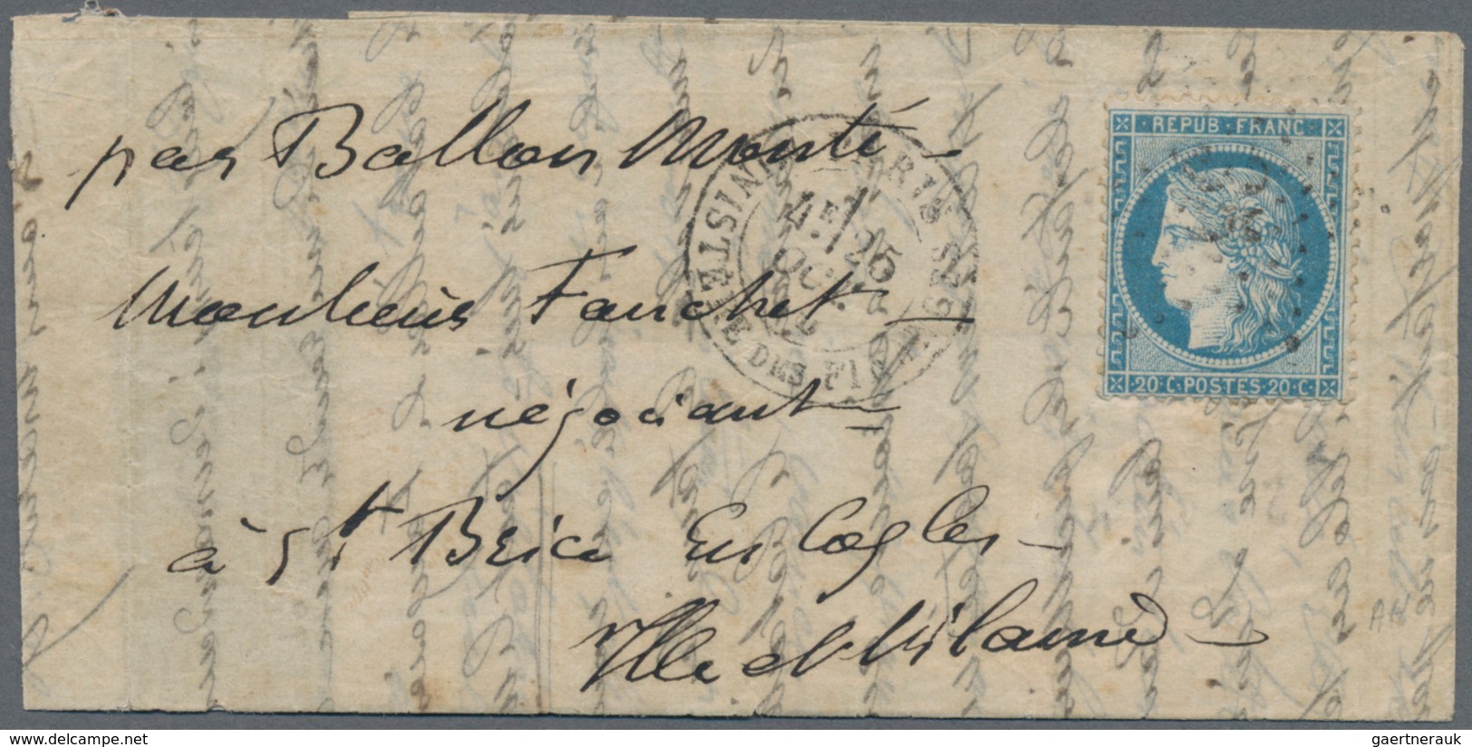 Frankreich: 1860/1970 (ca.), France/area, Lot Of Stamps And Covers, E.g. Ballon Monte Letter 25.OCT - Colecciones Completas