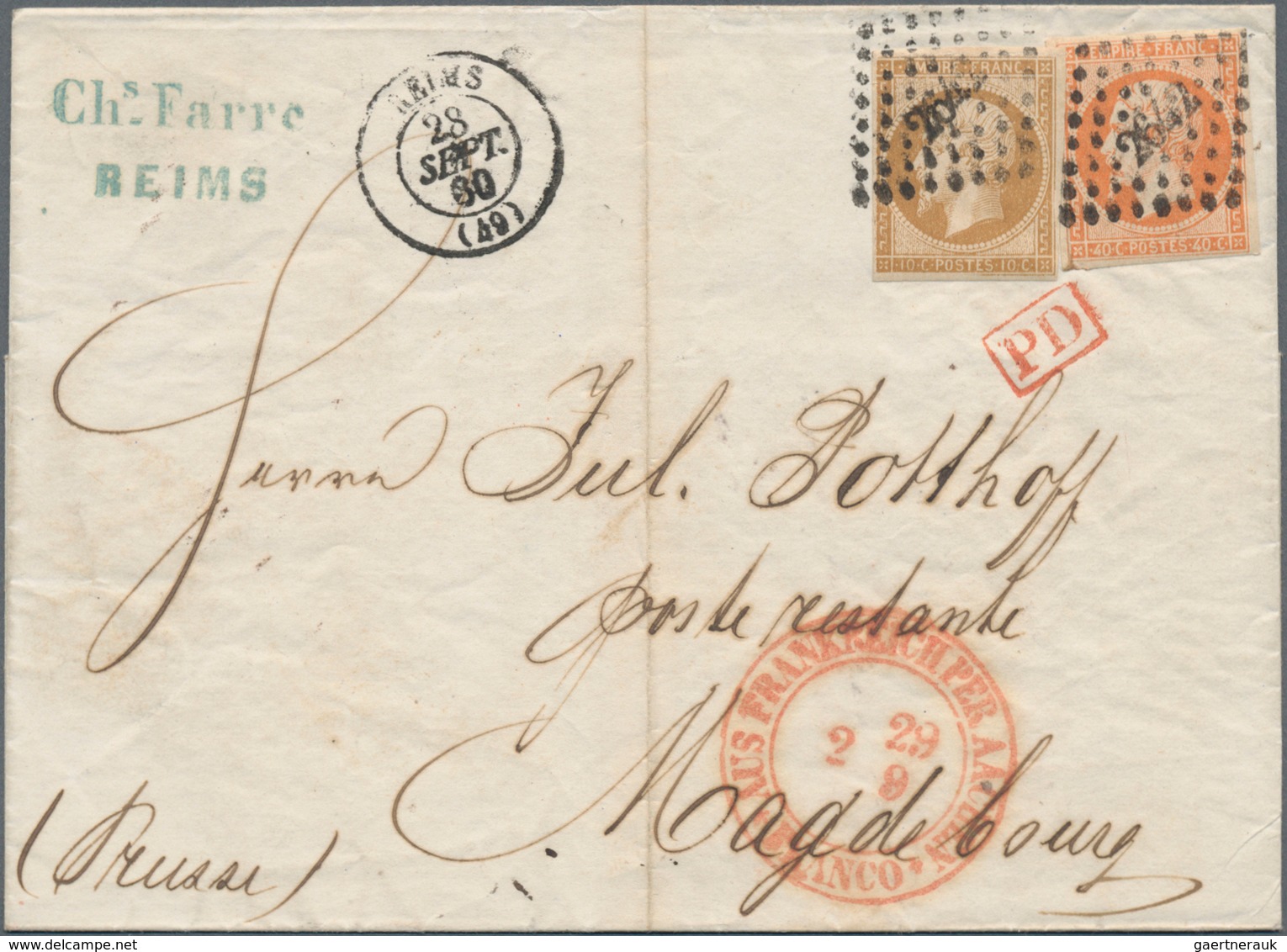 Frankreich: 1860/2010, Holding Of Ca. 450 Letters, Cards, Precursor Cards, Picture-postcards, Intern - Collections