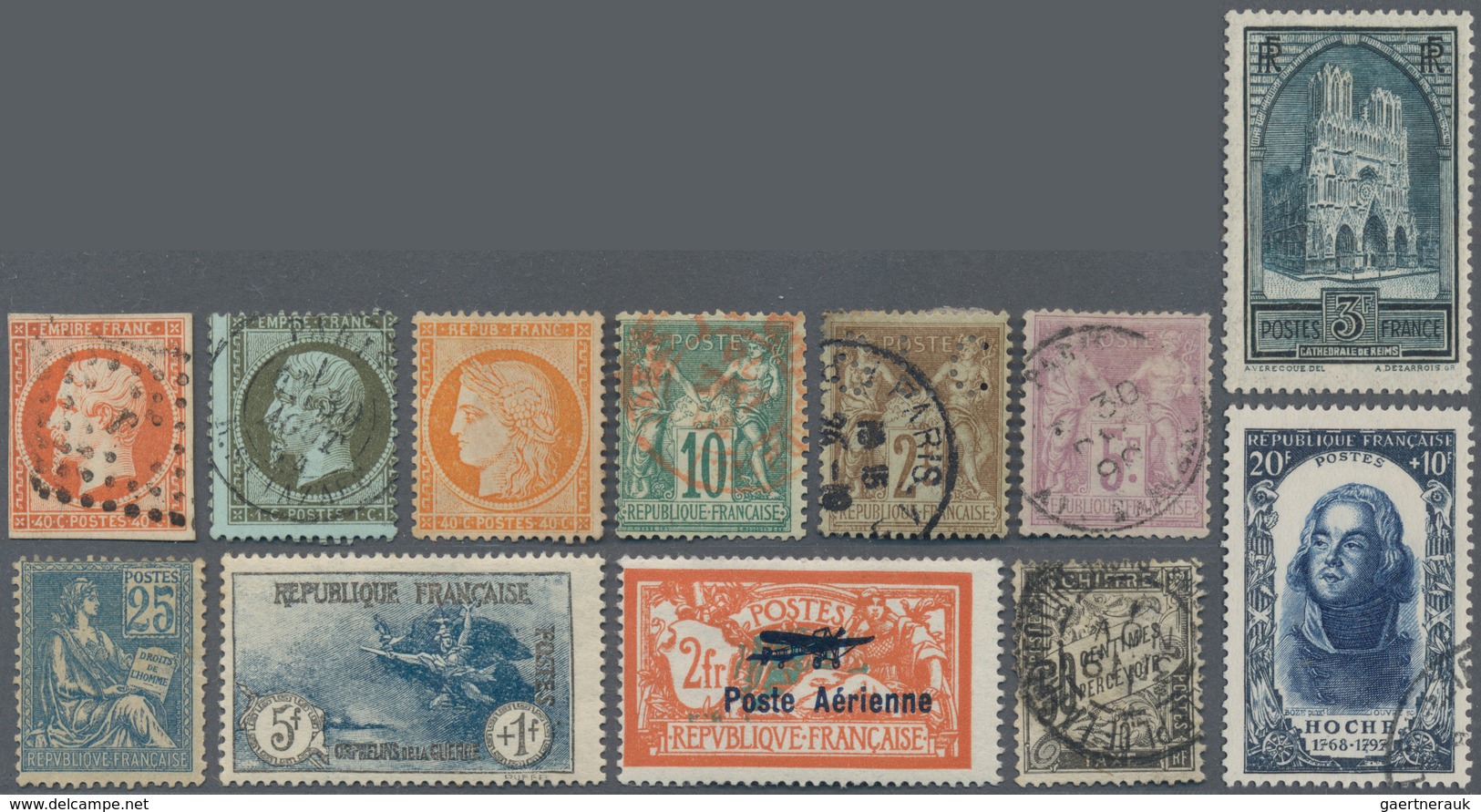 Frankreich: 1862/1975 (ca.), Accumulation With A Small Section Classic Issues, Later Issues With Som - Verzamelingen