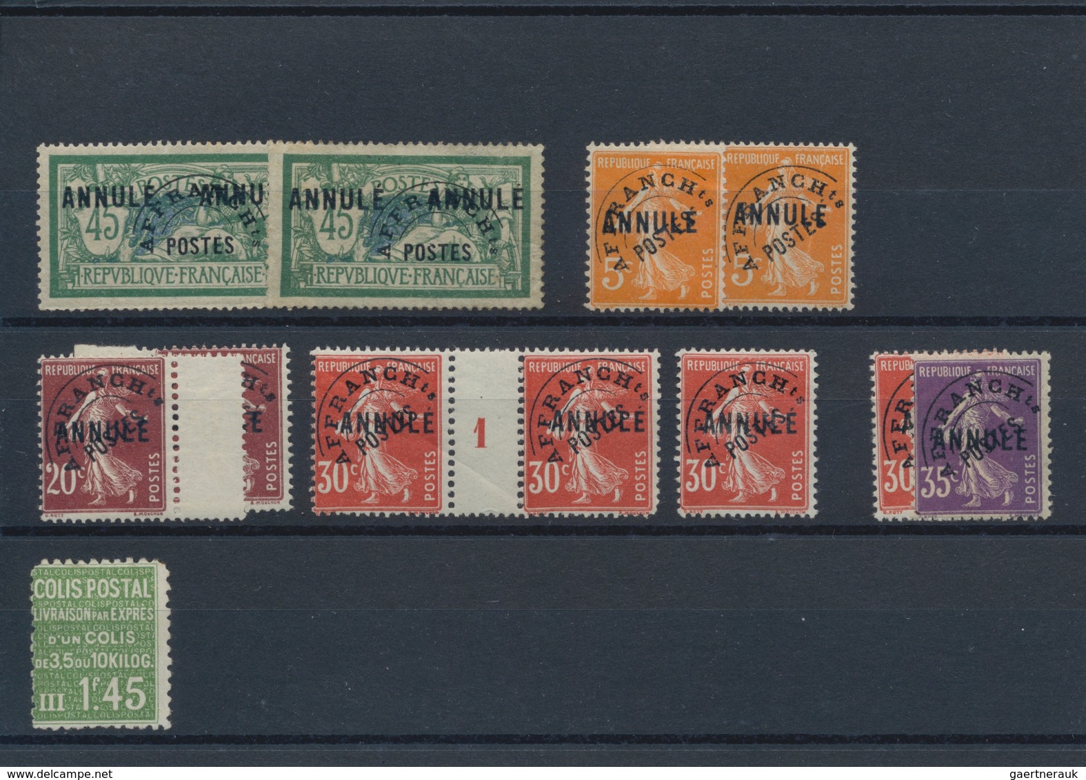 Frankreich: 1870/1955 (ca.), Mint Lot On Stockcards Incl. Some Newspaper Stamps, Nice Part 1922 Preo - Collections