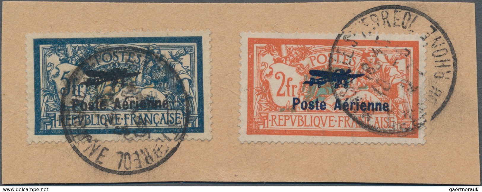 Frankreich: 1900-1947 Group Of Single Stamps And Multiples Including Good Issues Like 1927 Air (Mars - Sammlungen