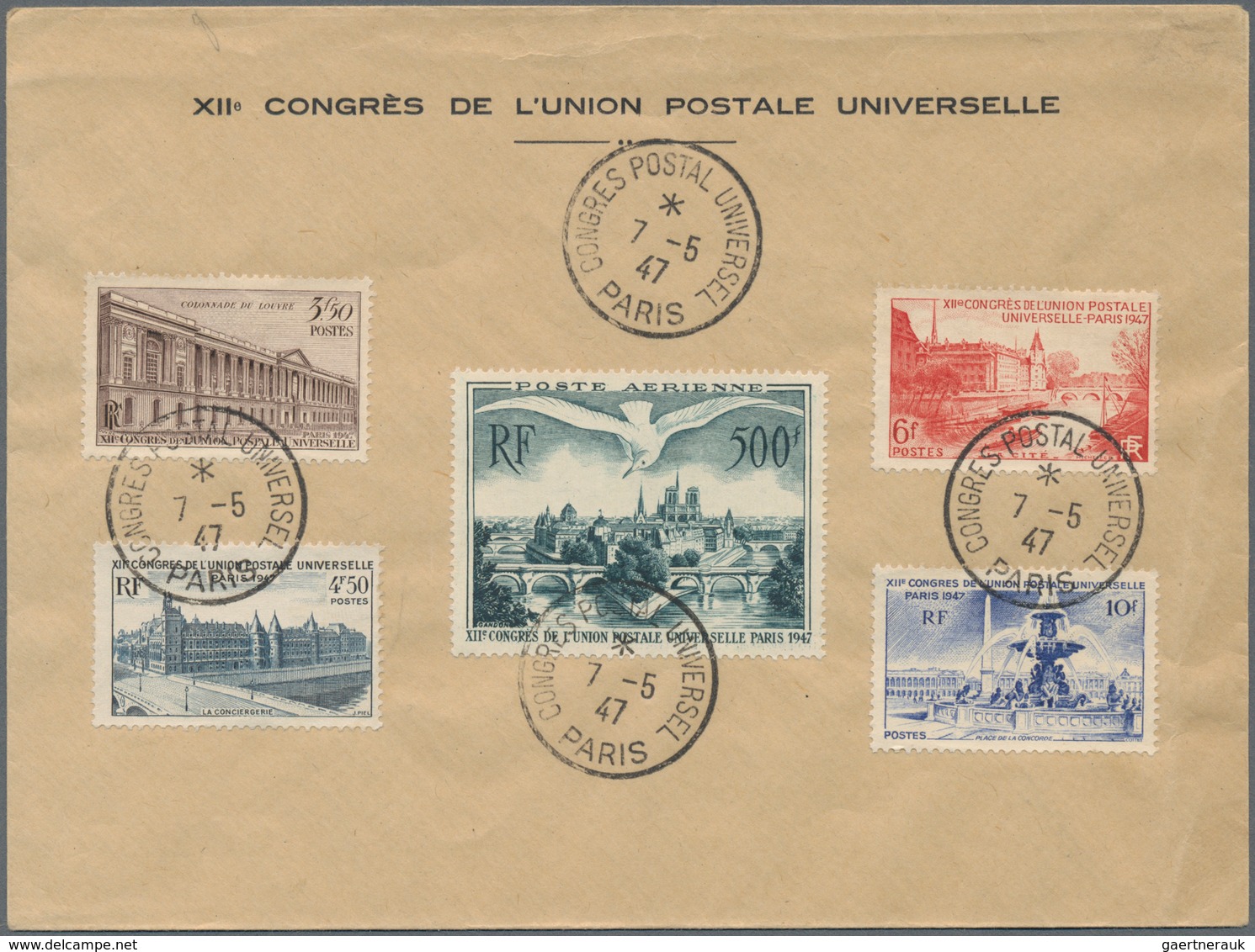 Frankreich: 1920/1949, Lot Of Six Philatelic Covers, E.g. 1931 Registered Airmail Cover To East Afri - Collections