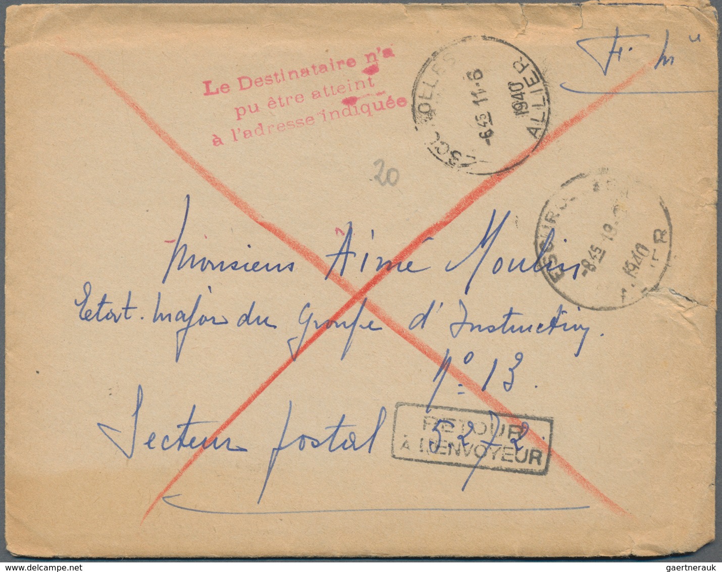 Frankreich: 1940/1945, Fine Accumulation Of About 140 Covers And Cards Many Of Them Returned To Send - Colecciones Completas
