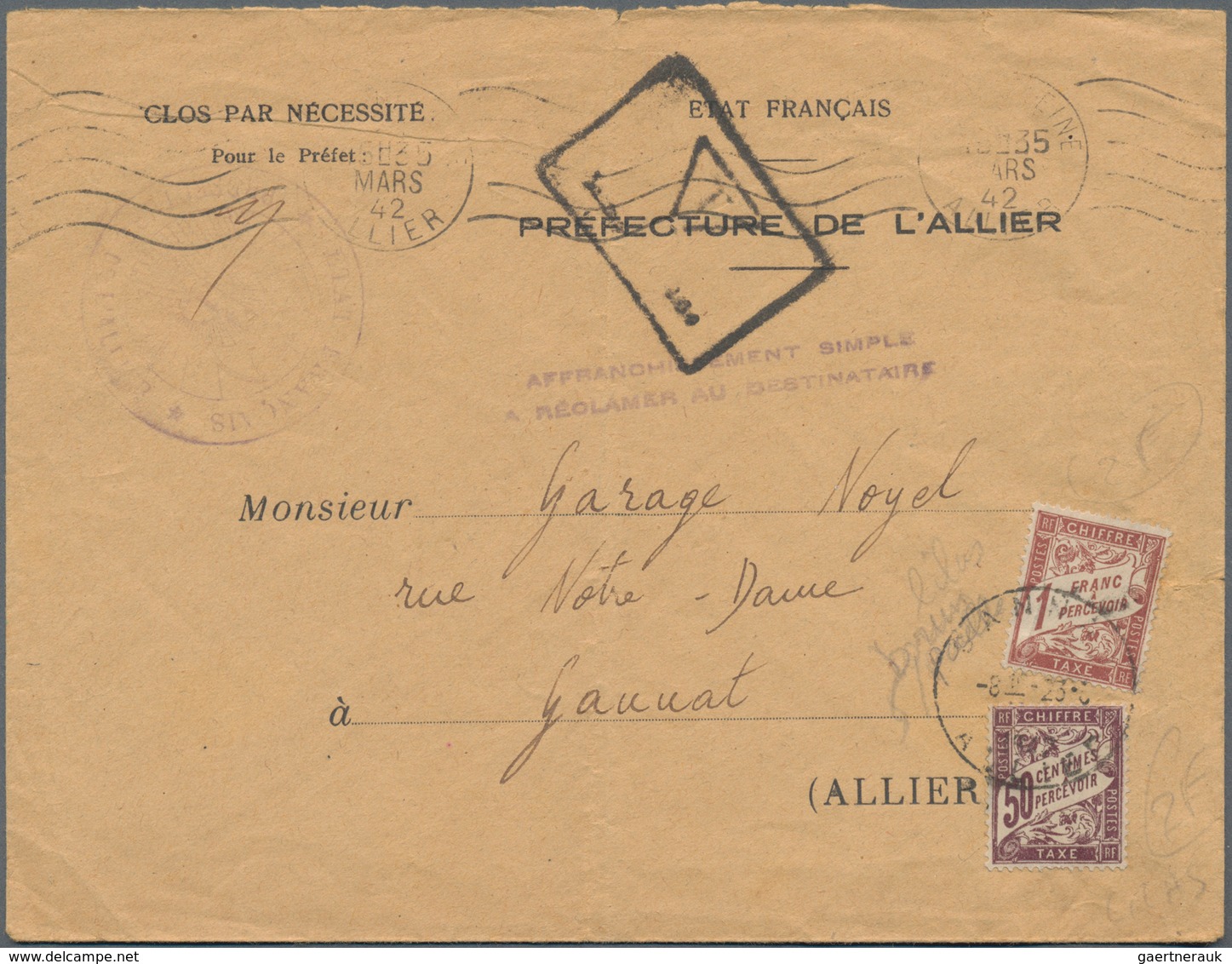 Frankreich: 1940/1945, fine accumulation of about 140 covers and cards many of them returned to send