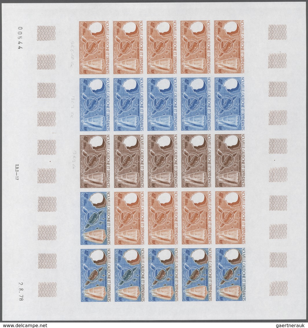 Frankreich: 1961/1979, France and area, IMPERFORATE COLOUR PROOFS, MNH assortment of 33 complete she