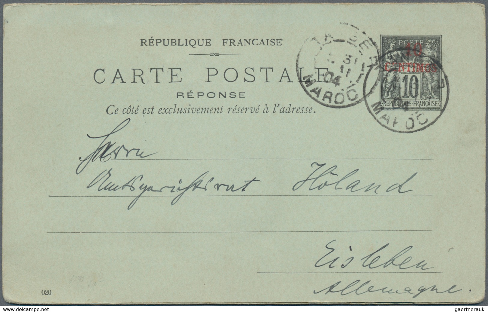 Französische Post In Marokko: 1893/1911 17 Used Postal Stationery Cards, Incl. Doublecards, Letterca - Other & Unclassified