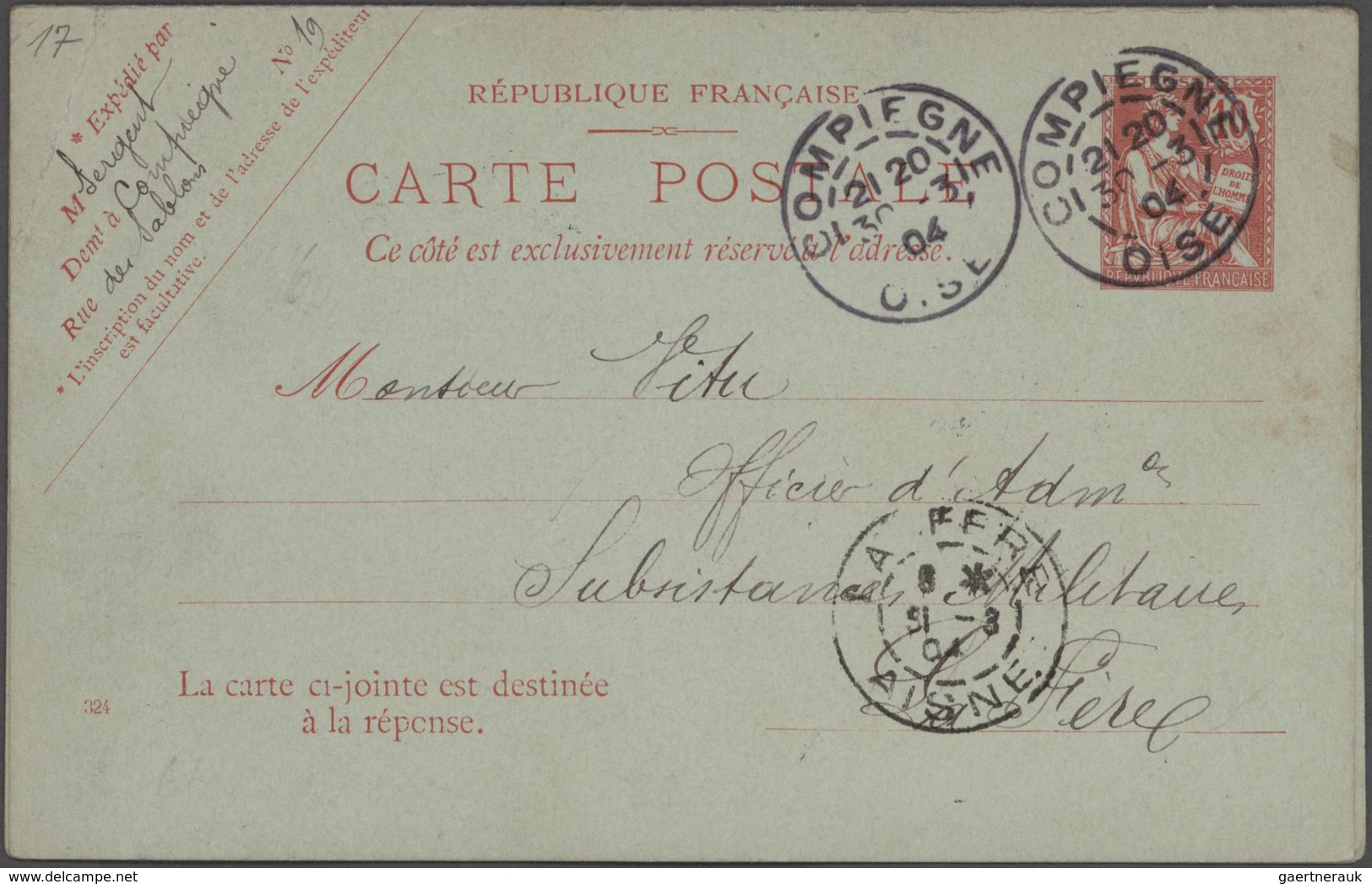 Frankreich - Ganzsachen: 1870/1935 Collection Of About 270 Unused And Used Postal Stationeries In La - Otros & Sin Clasificación