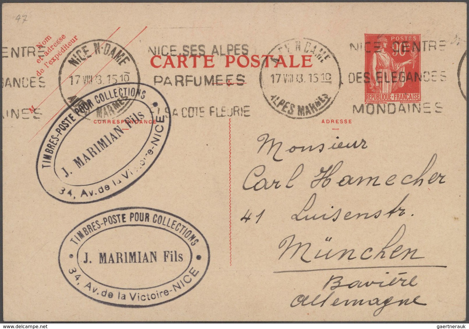 Frankreich - Ganzsachen: 1870/1935 Collection of about 270 unused and used postal stationeries in la