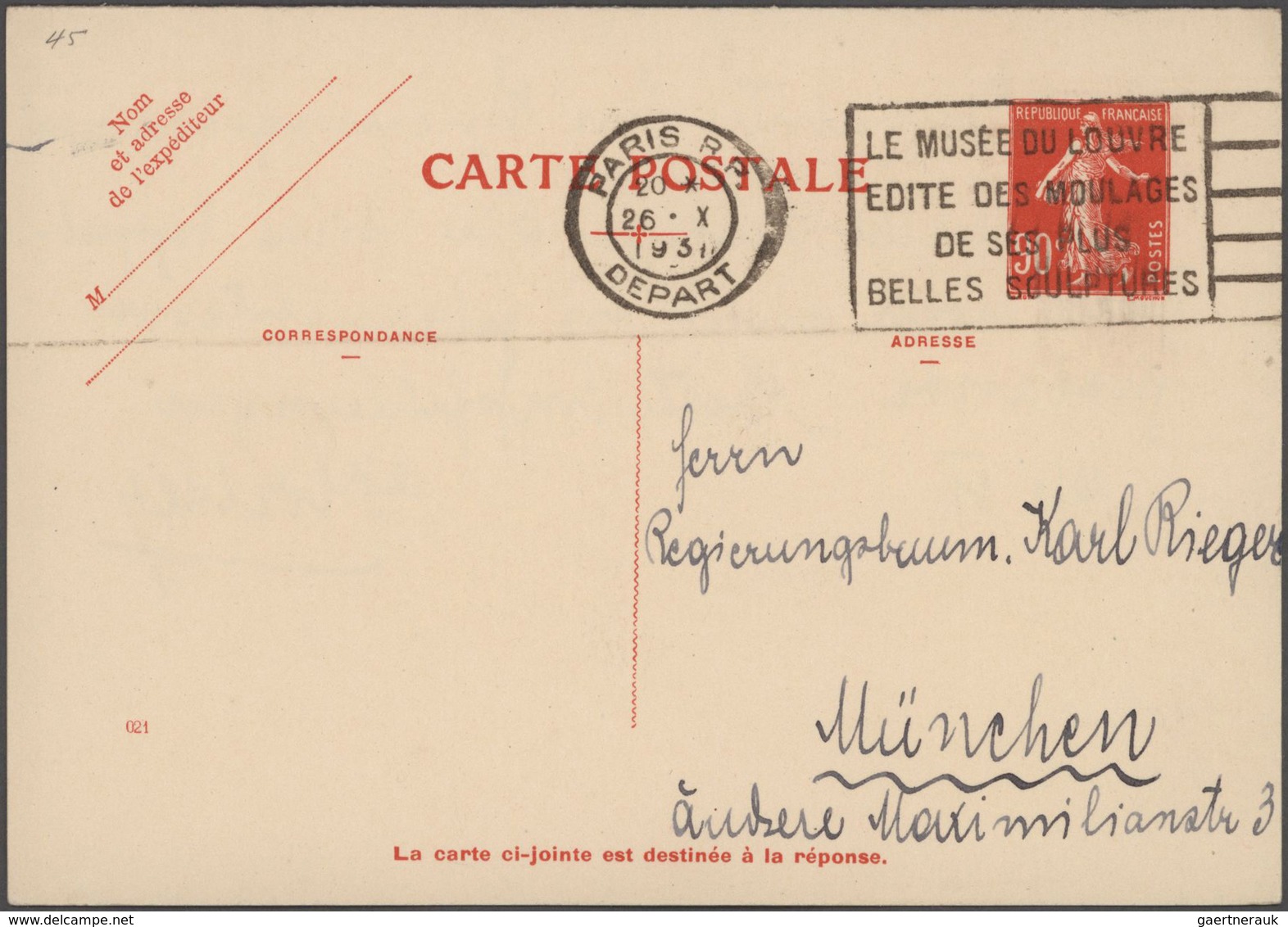 Frankreich - Ganzsachen: 1870/1935 Collection of about 270 unused and used postal stationeries in la