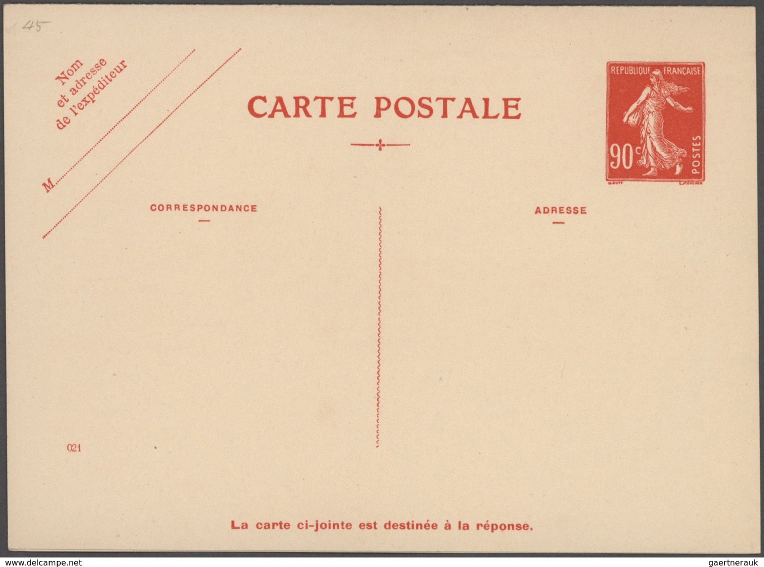 Frankreich - Ganzsachen: 1870/1935 Collection of about 270 unused and used postal stationeries in la