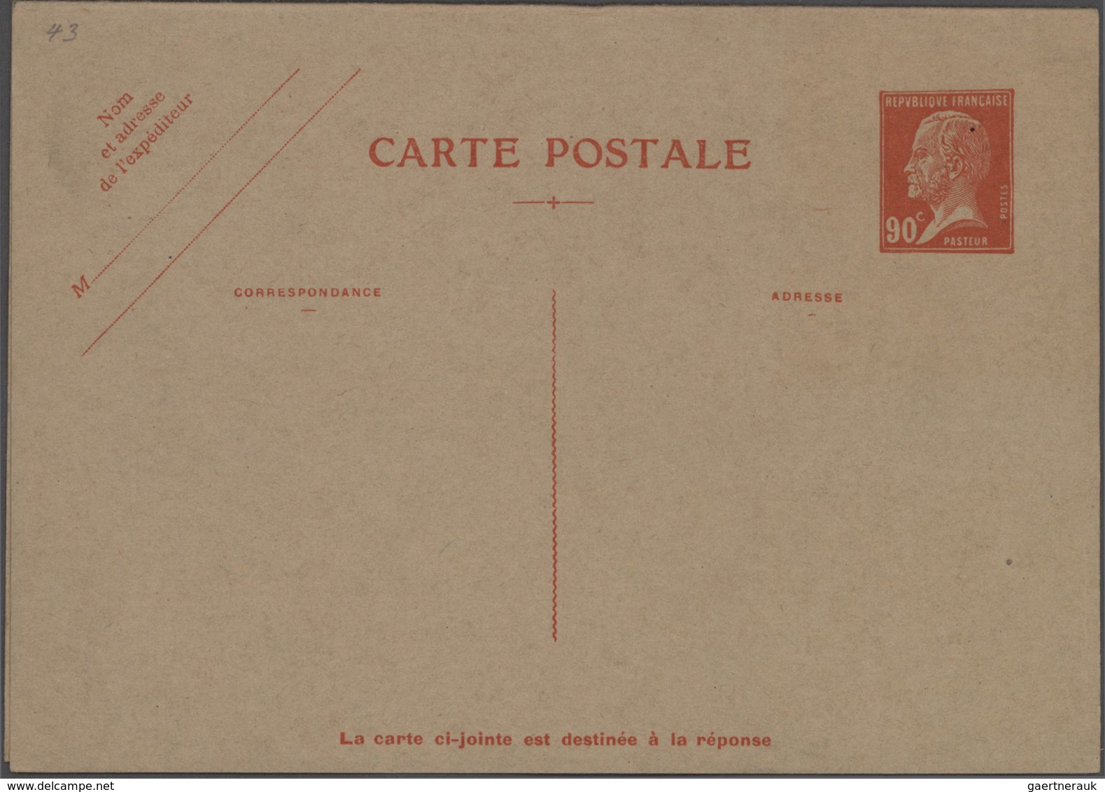 Frankreich - Ganzsachen: 1870/1935 Collection of about 270 unused and used postal stationeries in la