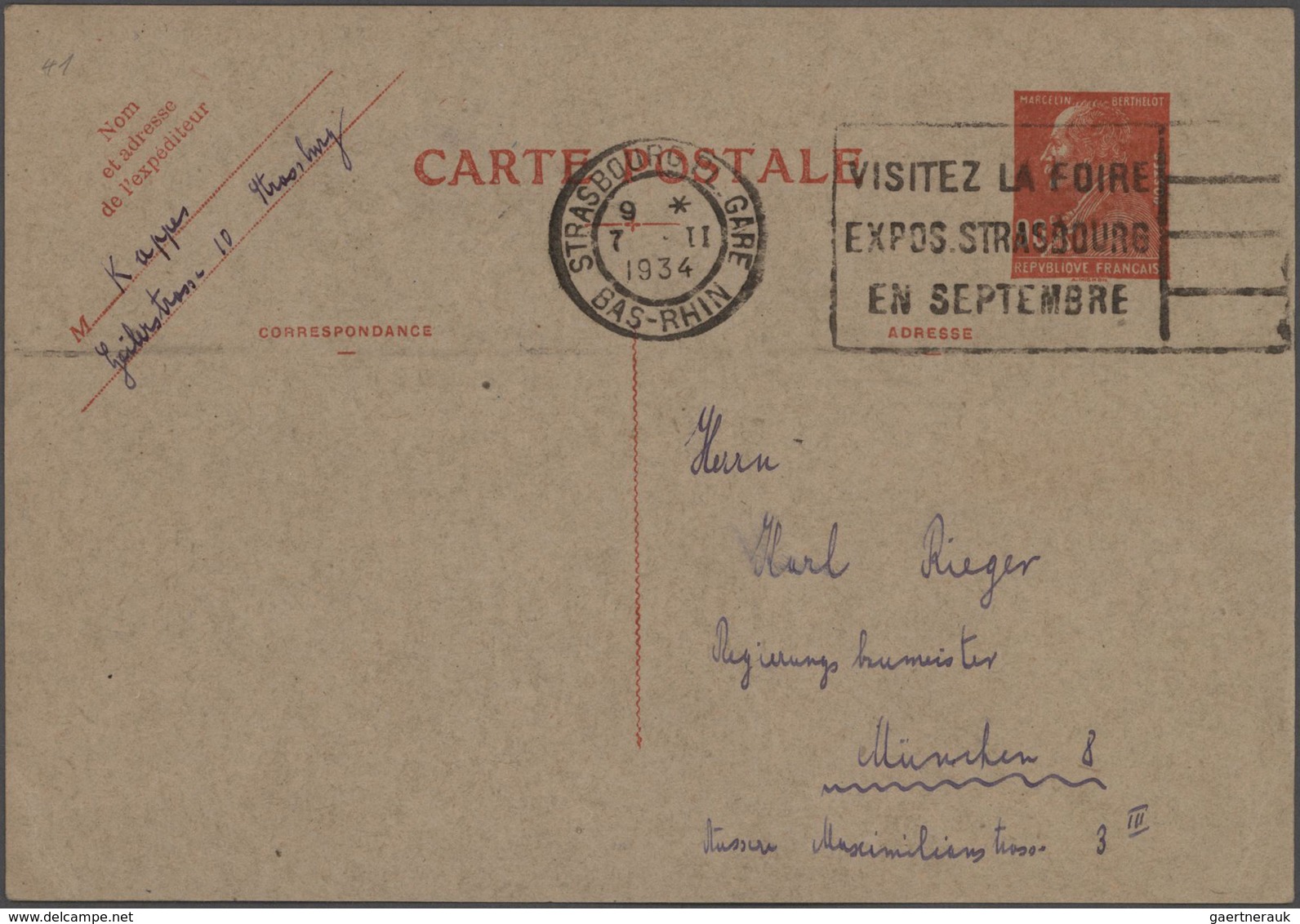 Frankreich - Ganzsachen: 1870/1935 Collection of about 270 unused and used postal stationeries in la