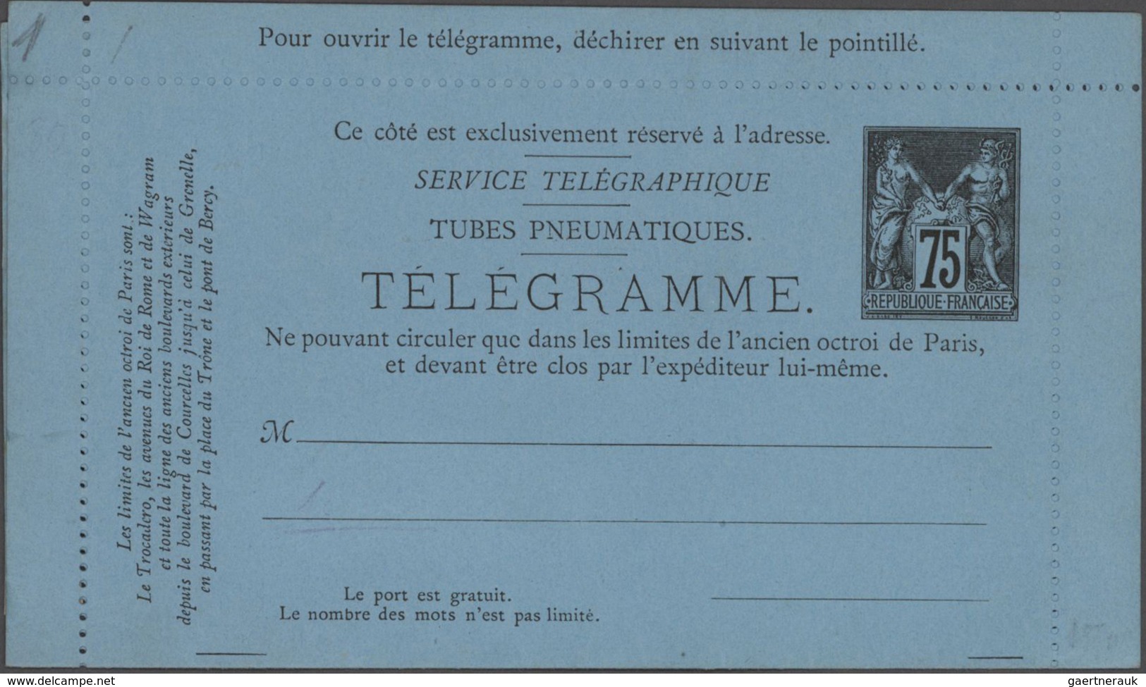 Frankreich - Ganzsachen: 1870/1935 Collection of about 270 unused and used postal stationeries in la