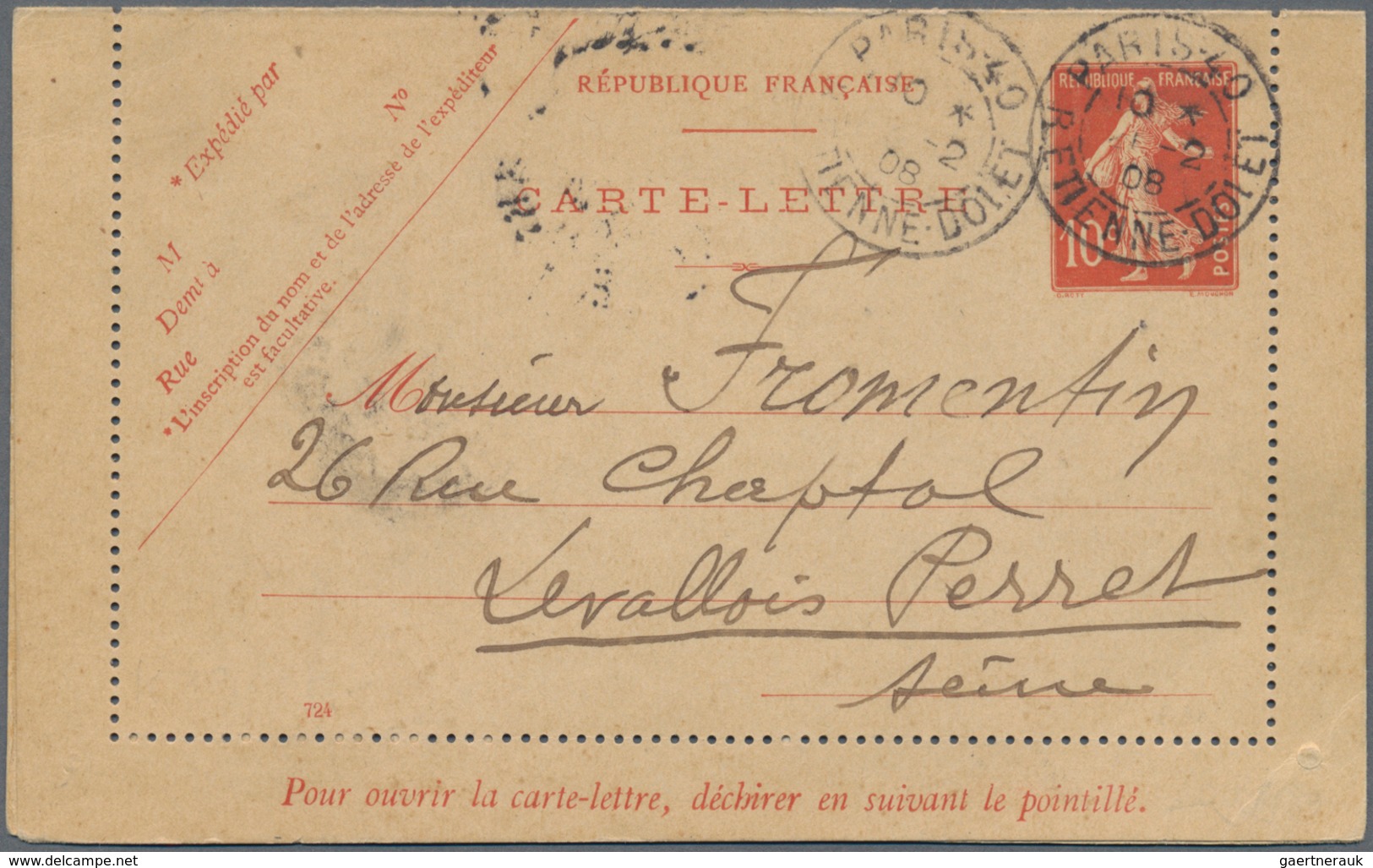 Frankreich - Ganzsachen: 1878/1996 Album With Ca. 180 Used Postal Stationeries, Incl. Postal Station - Autres & Non Classés
