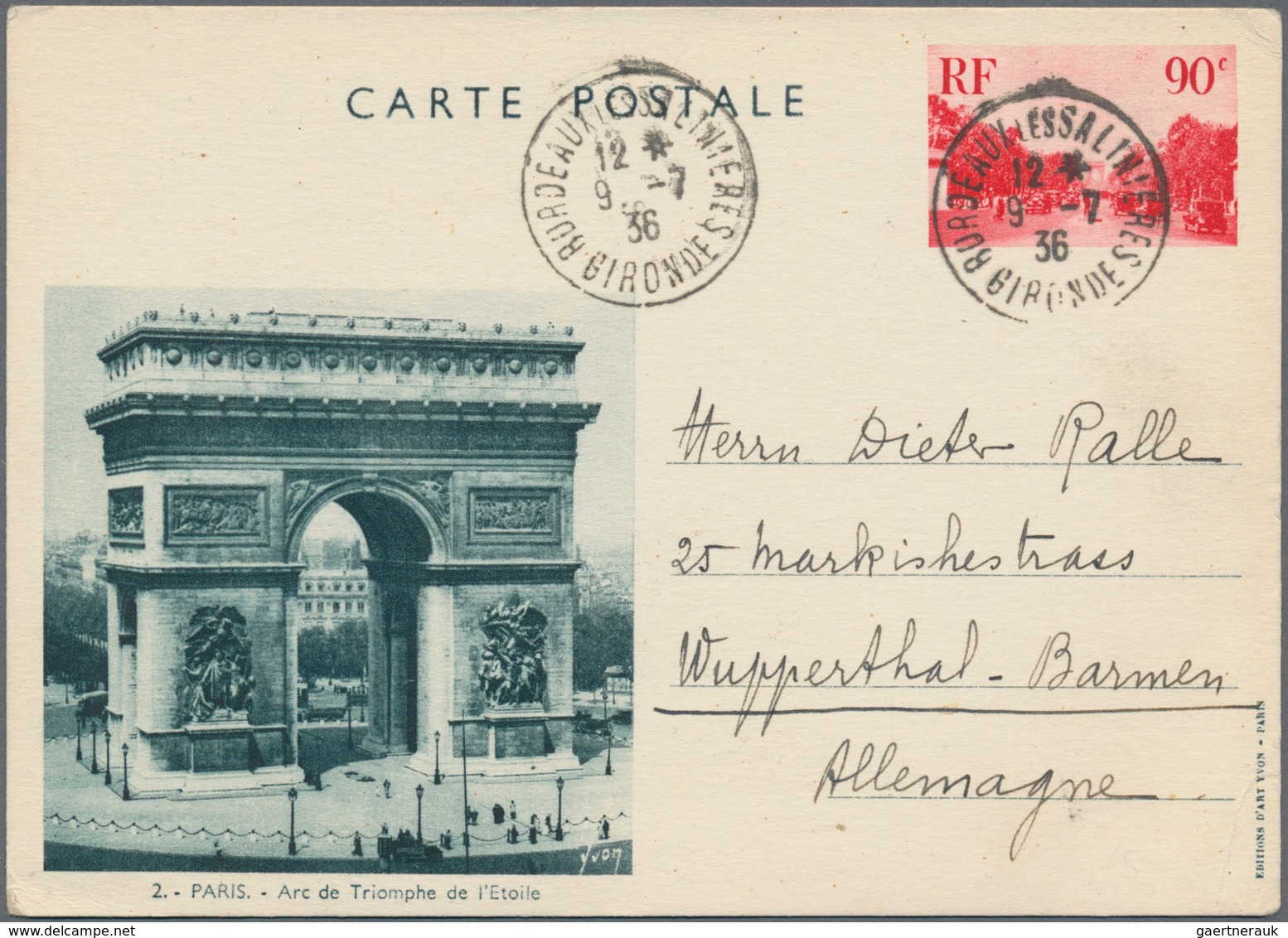 Frankreich - Ganzsachen: 1878/1996 Album With Ca. 180 Used Postal Stationeries, Incl. Postal Station - Altri & Non Classificati