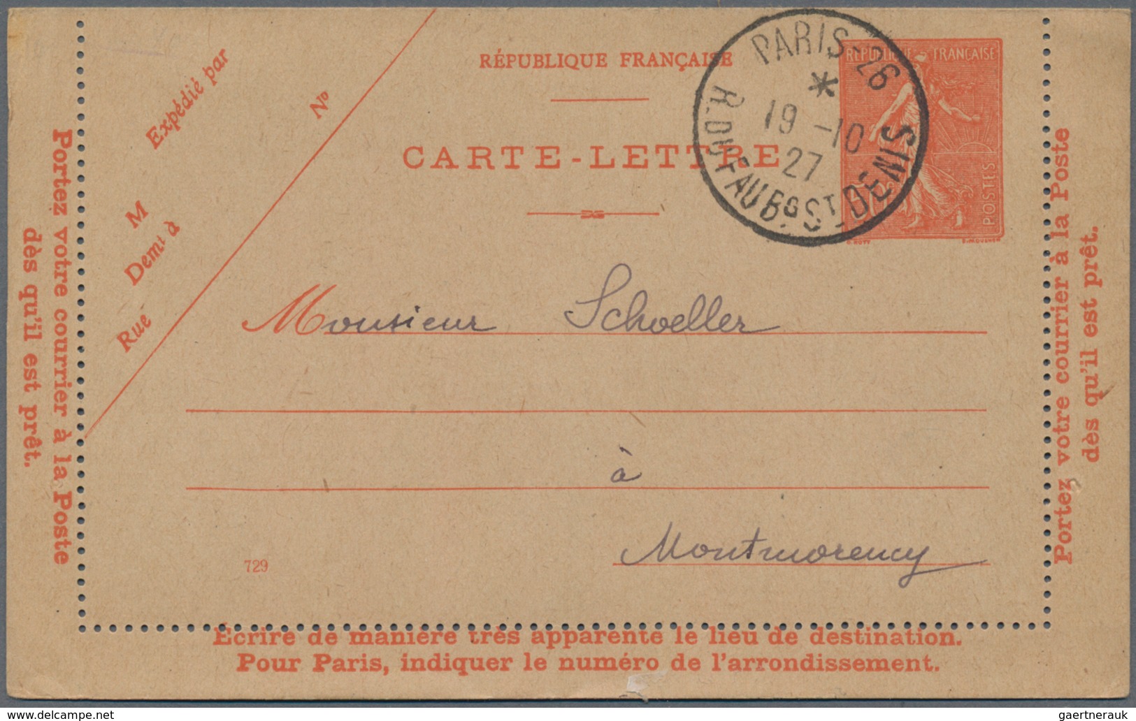 Frankreich - Ganzsachen: 1904/17 Specialiced Collection With Ca. 40 Unused And Used Postal Stationer - Otros & Sin Clasificación