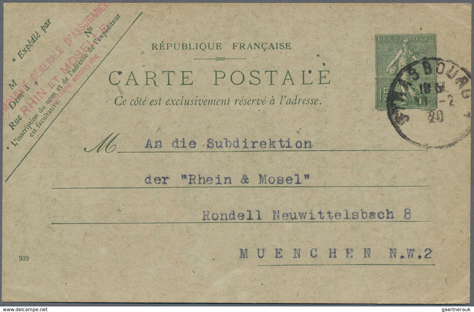 Frankreich - Ganzsachen: 1904/17 Specialiced Collection With Ca. 40 Unused And Used Postal Stationer - Autres & Non Classés