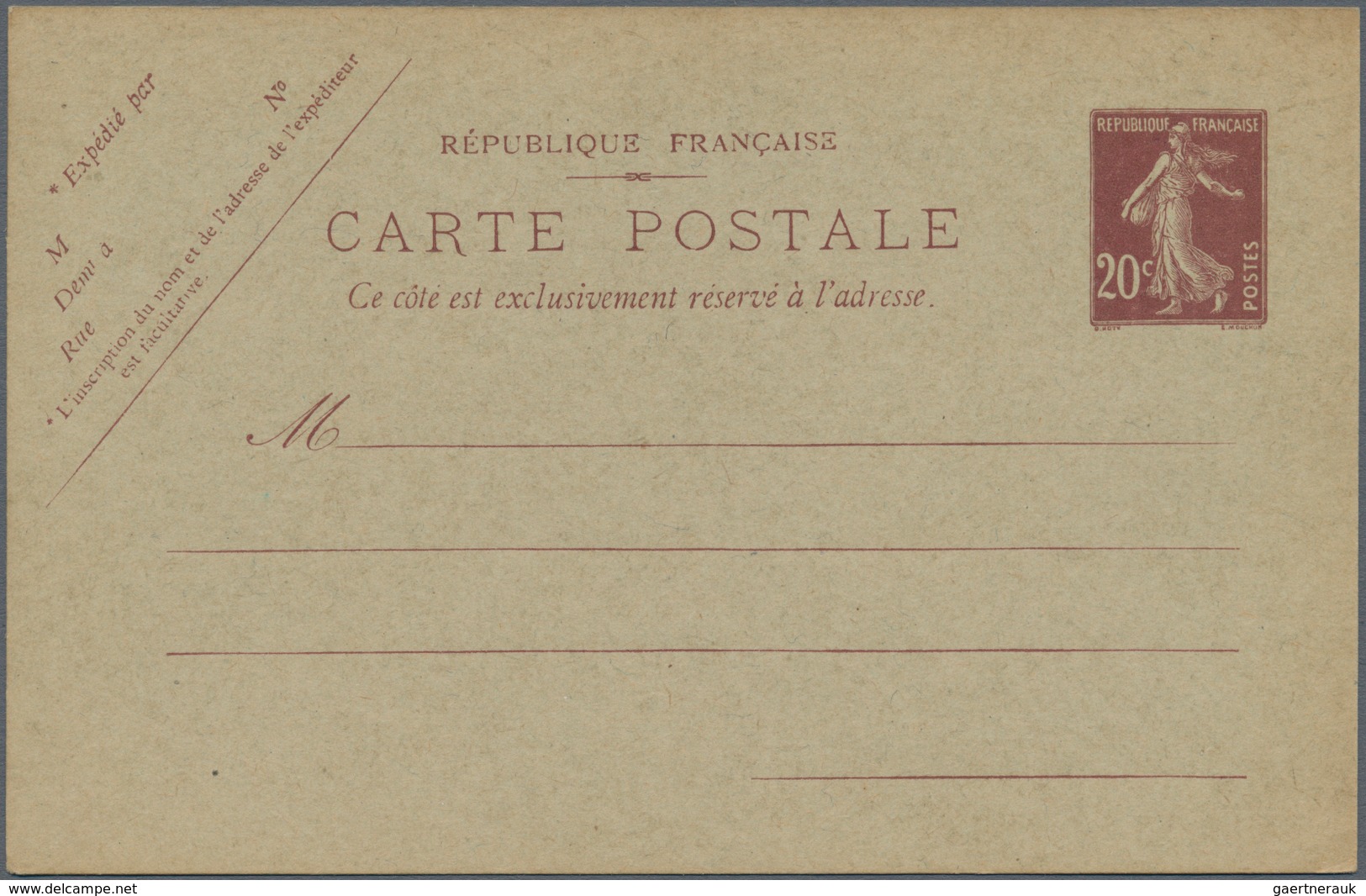 Frankreich - Ganzsachen: 1907/28 Approx. 100 Unused And Used Postal Stationery Postcards, All Type S - Autres & Non Classés