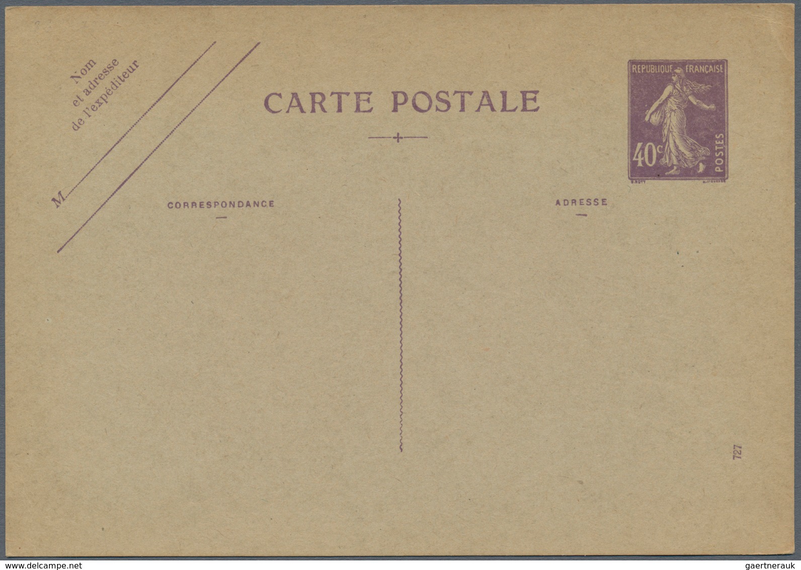 Frankreich - Ganzsachen: 1907/28 Approx. 100 Unused And Used Postal Stationery Postcards, All Type S - Sonstige & Ohne Zuordnung