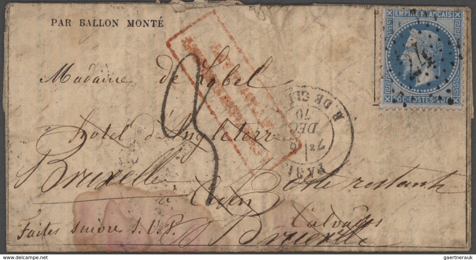 Frankreich - Ballonpost: 1870/1871, Franco-Prussian War In General And Ballon Monte In Particular, S - 1960-.... Covers & Documents