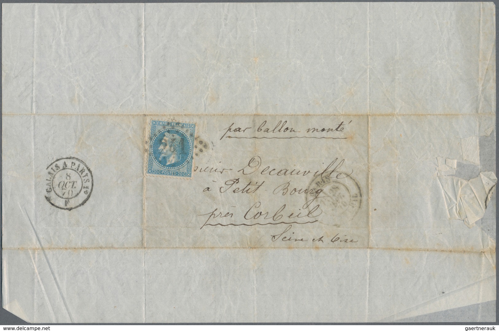 Frankreich - Ballonpost: 1870-71 BALLON MONTÉ: Correspondence Of 24 Letters And Postcards All From P - 1960-.... Briefe & Dokumente