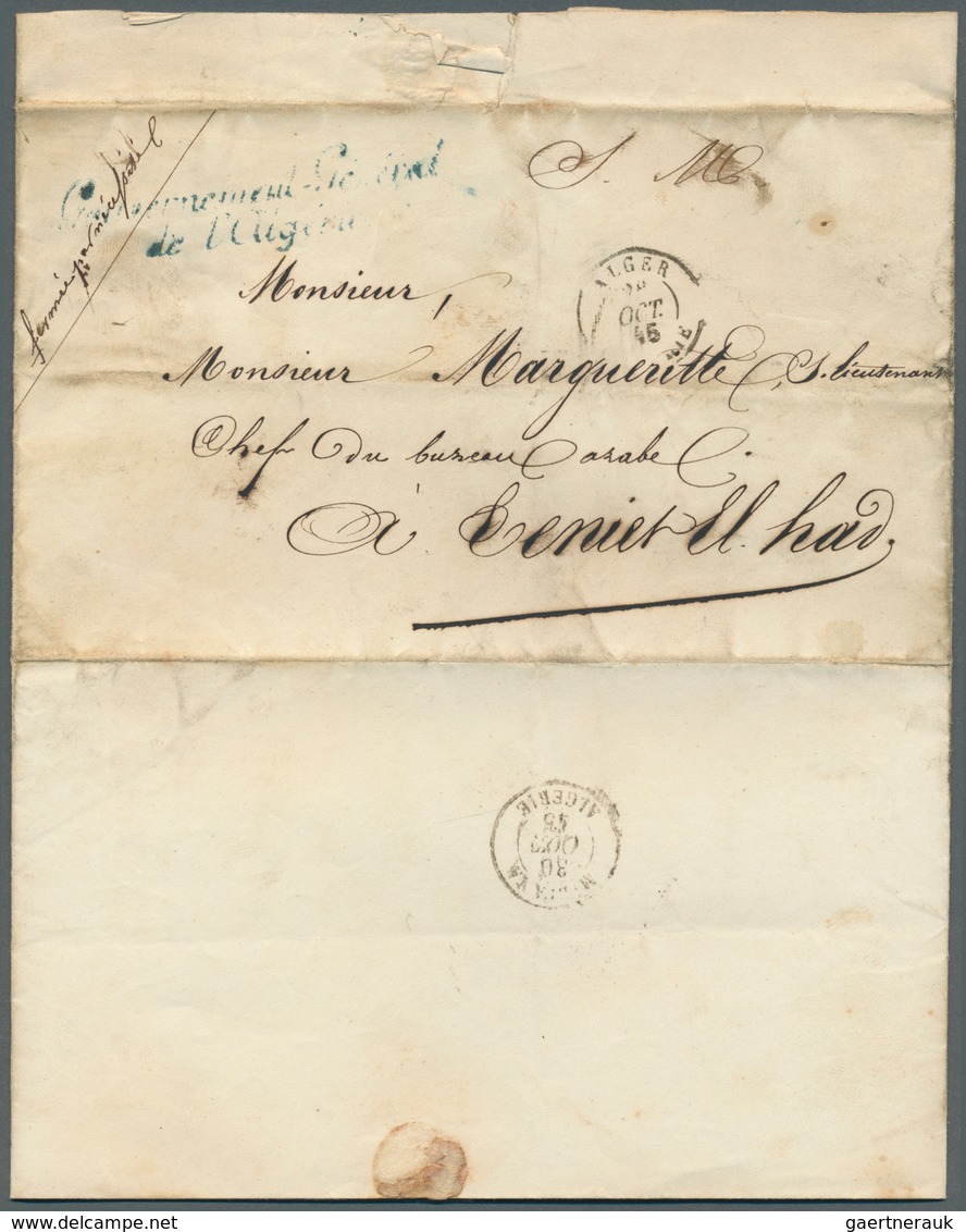 Frankreich - Militärpost / Feldpost: 1830 From, FRENCH CONQUEST OF ALGERIA, Remarkable Military Hist - Militärische Franchisemarken