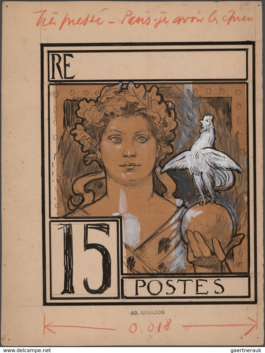 Frankreich - Besonderheiten: 1900/1910 (ca.), Designer GIRALDON, Group Of 13 ARTWORK For Not Realise - Otros & Sin Clasificación