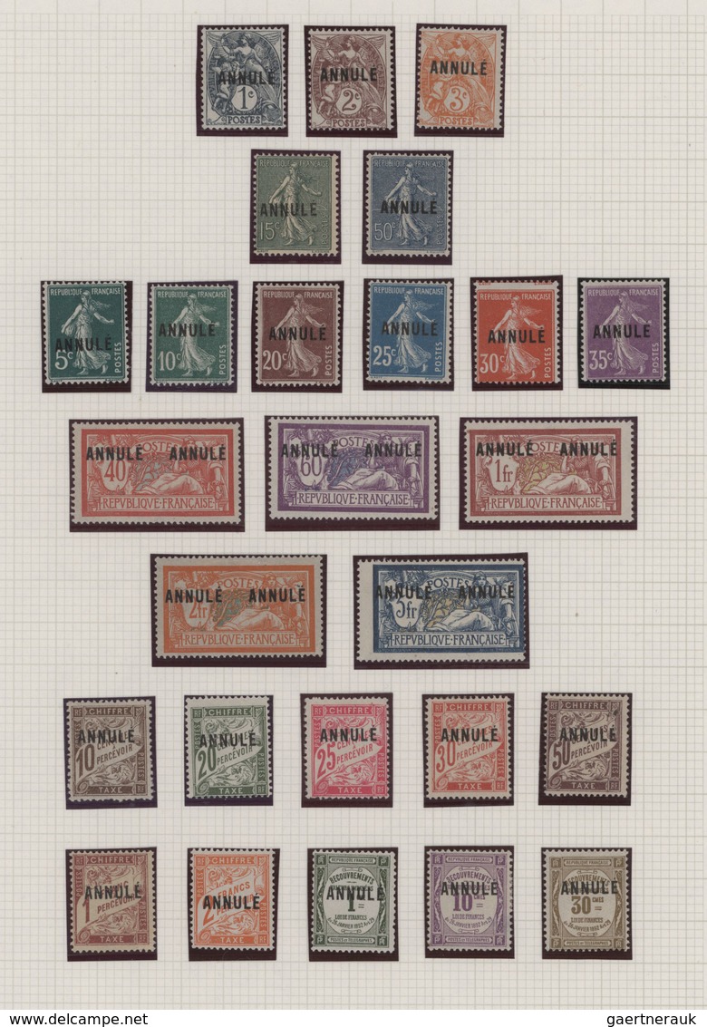 Frankreich - Besonderheiten: 1911/1925, COURS D'INSTRUCTION, A Neat Collection Of 59 Mainly Unused S - Otros & Sin Clasificación
