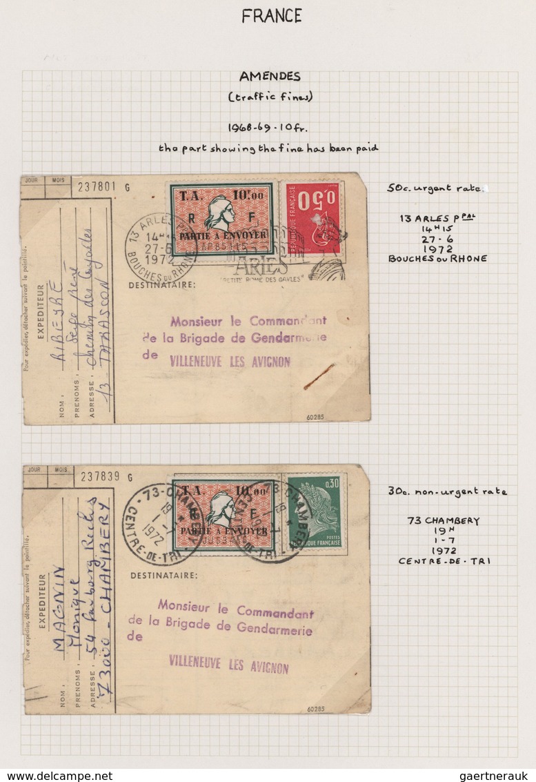 Frankreich - Besonderheiten: 1938/1996, Traffic Fines, Road Haulage Receipts, Motor Licences And Rel - Autres & Non Classés