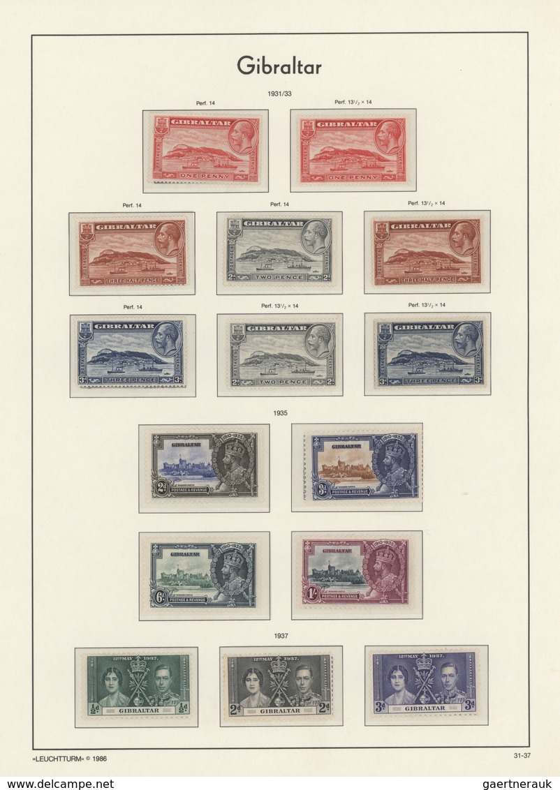 Gibraltar: 1931/2005, Almost Exclusively MNH Collection/accumulation In Five Albums (plus One Folder - Gibraltar