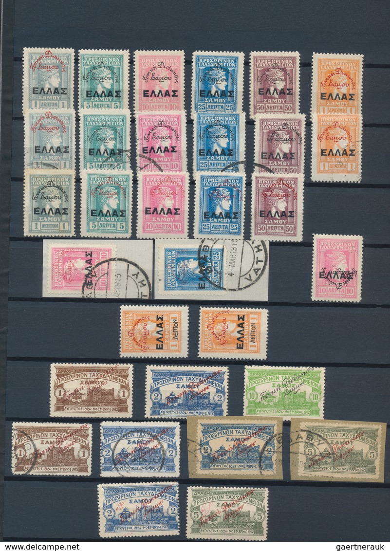 Griechenland: 1898-1945 Ca., "GREECE LOCALS & LEVANT POST OFFICES" Specialized Collection In Album C - Lettres & Documents