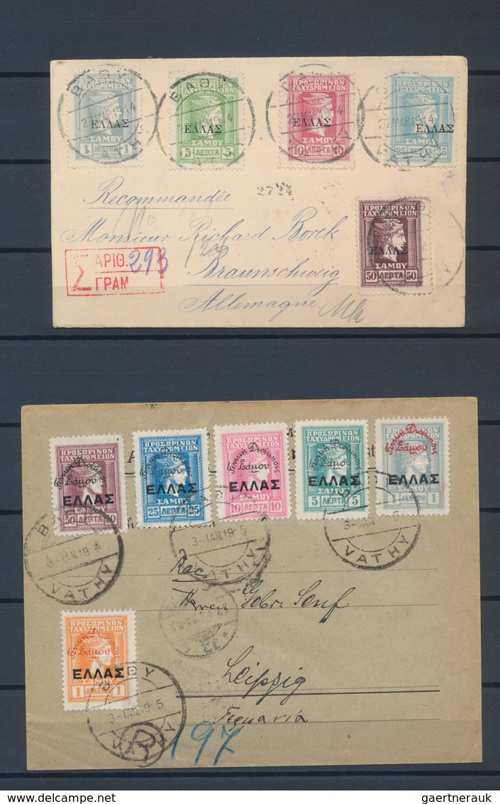 Griechenland: 1898-1945 ca., "GREECE LOCALS & LEVANT POST OFFICES" Specialized collection in album c