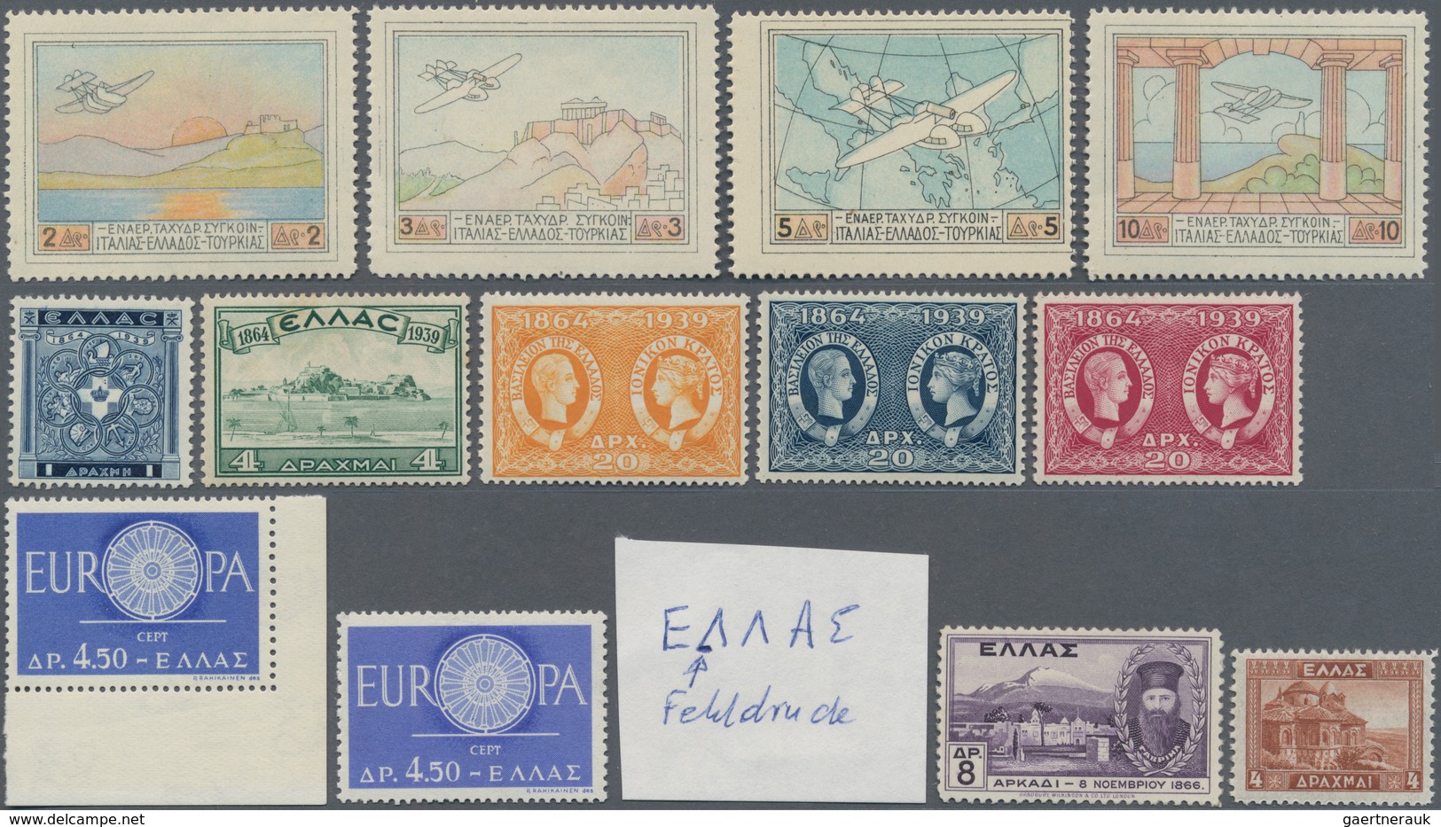 Griechenland: 1924/1971 (ca.), Greece And Areas Like Crete, Northern-Epirus And Occupied Areas In Tu - Cartas & Documentos