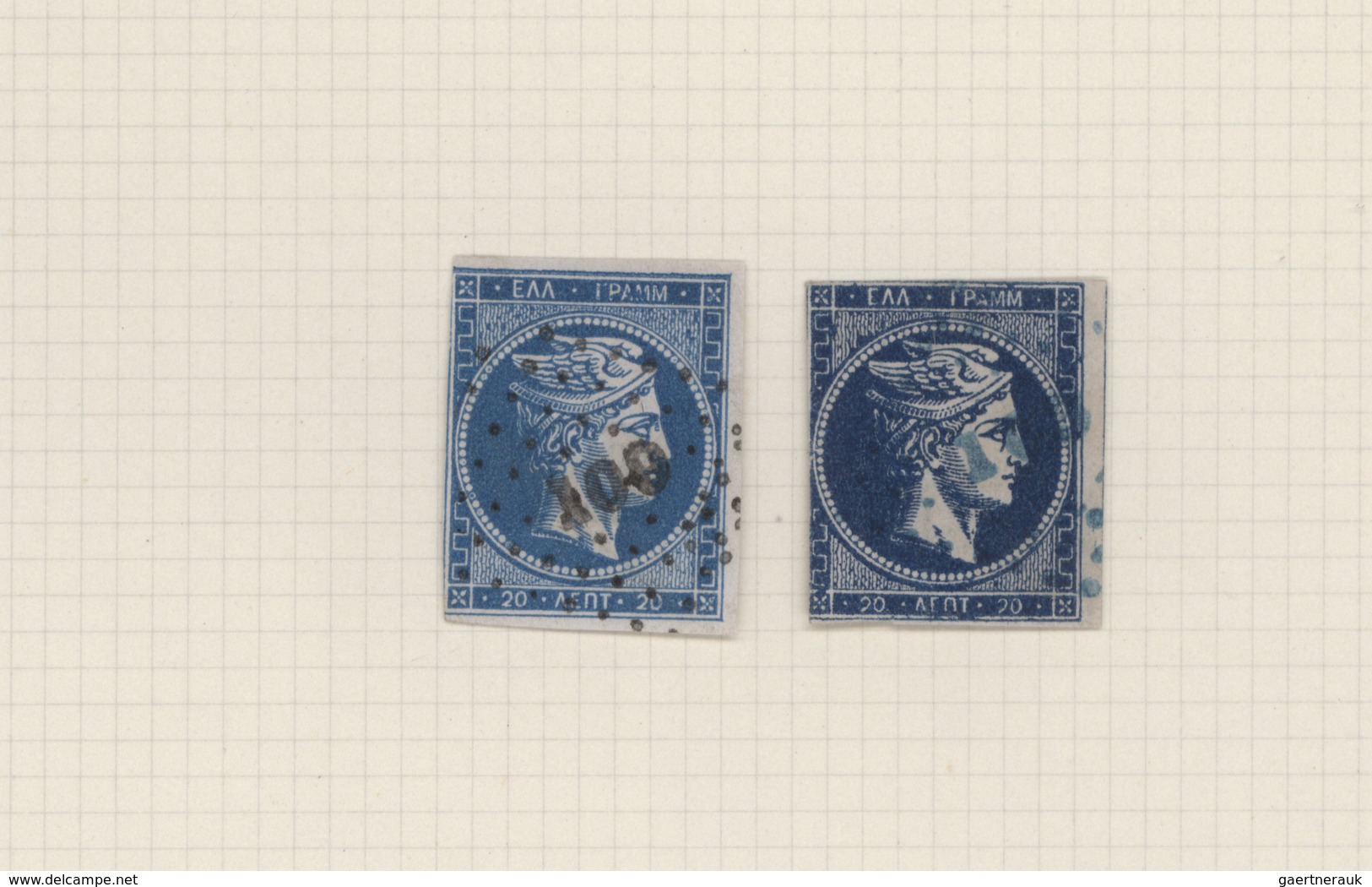 Griechenland - Stempel: 1860/1890 (ca.), POSTMARKS On LARGE HERMES HEADS, Extraordinary Collection O - Poststempel - Freistempel