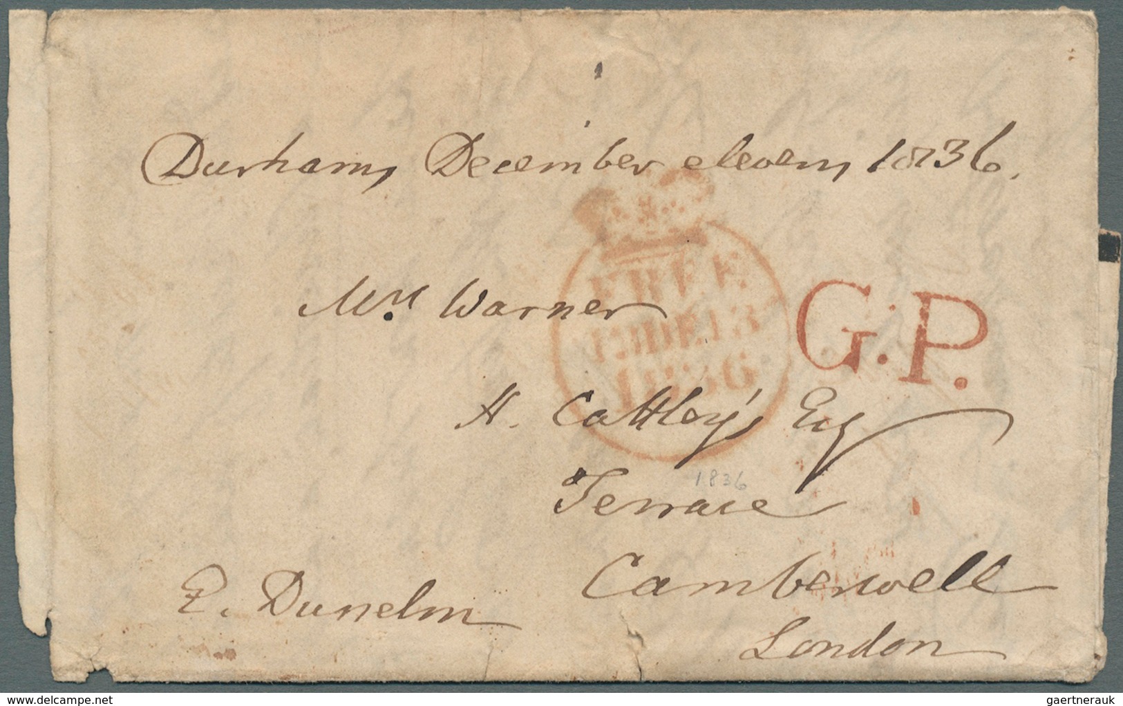 Großbritannien - Vorphila: 1791/1850 ca., 360 early covers with a great variety of cancellations, ma