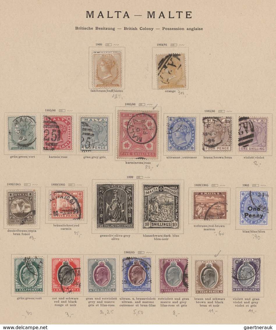Großbritannien: 1840/1930 (ca.), Collection/accumulation On Album Pages/in Glassines, Varied Conditi - Andere & Zonder Classificatie