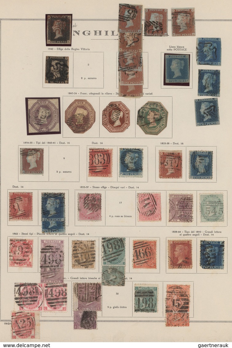 Großbritannien: 1840/1946, Used And Mint Collection On Album Pages With Special Strength In The QV I - Otros & Sin Clasificación