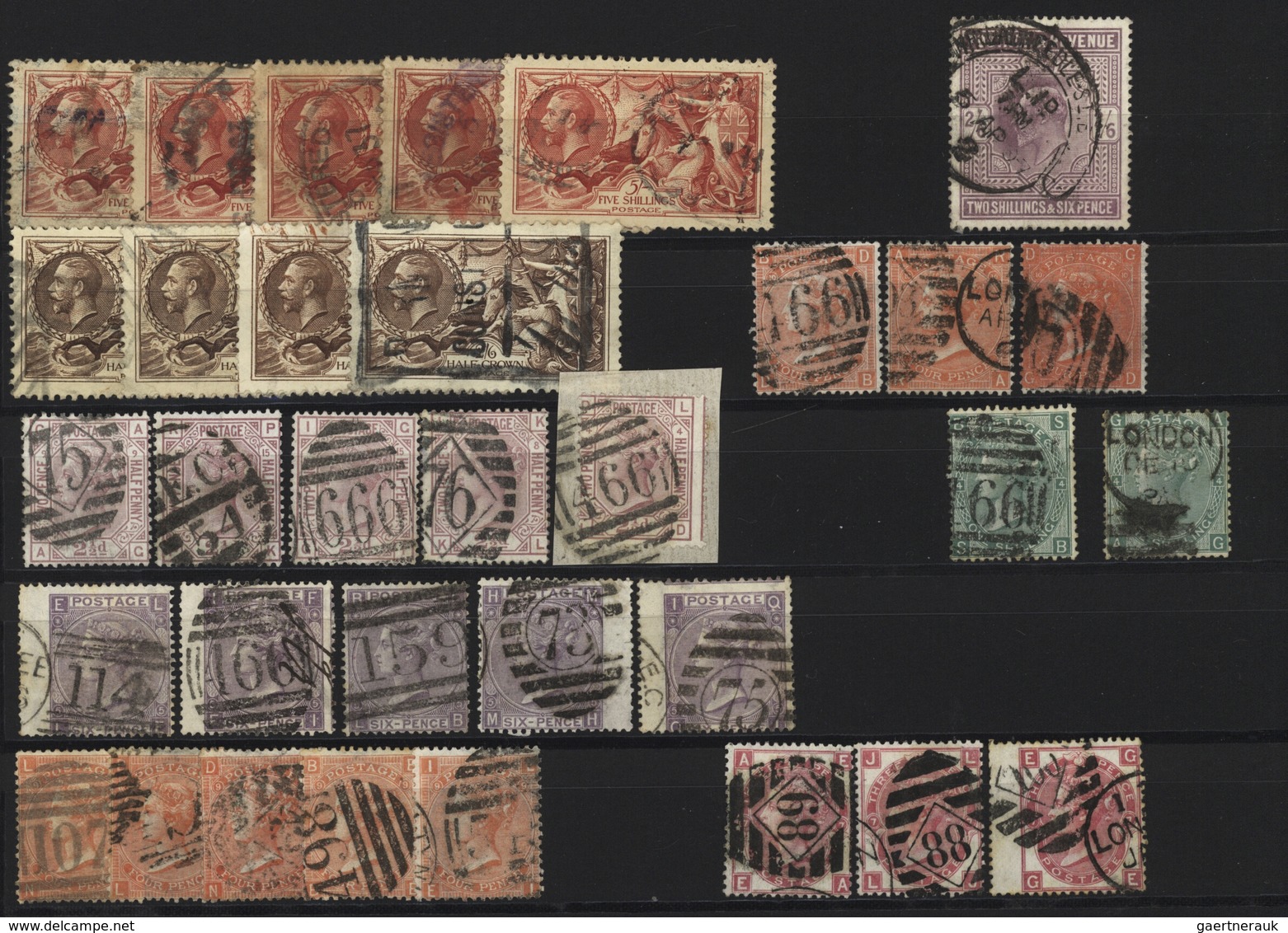 Großbritannien: 1850/1940 (ca.), Mainly Up To 1910, Used And Mint Accumulation On Stockcards With Pl - Otros & Sin Clasificación