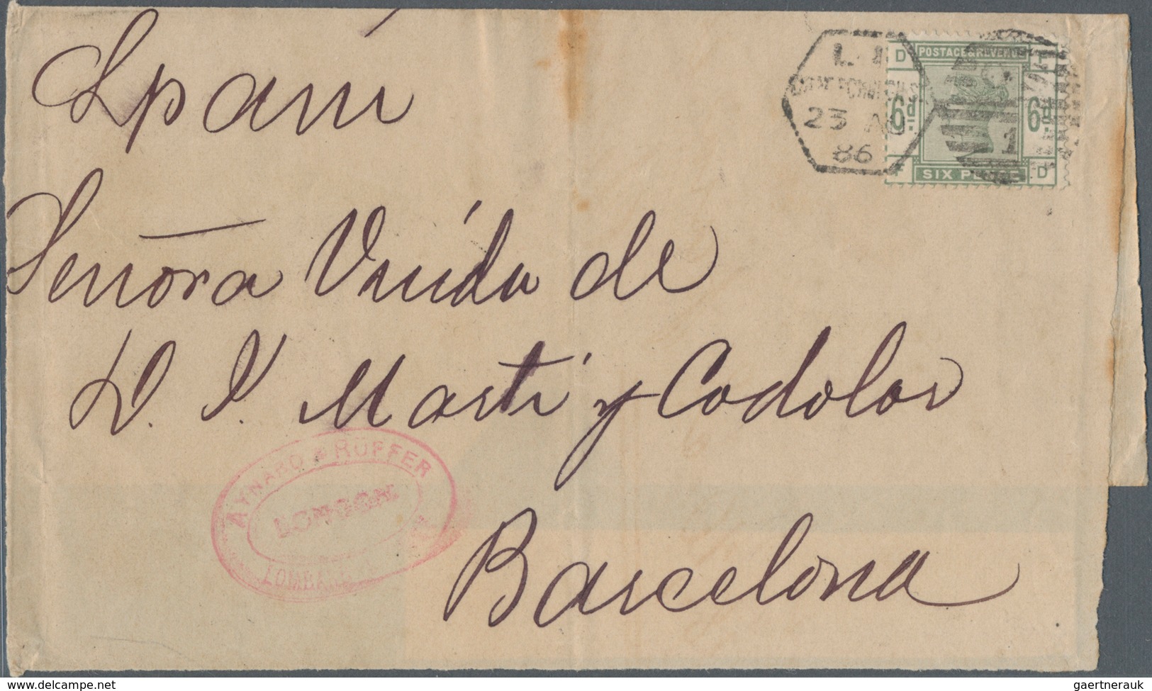 Großbritannien: 1859 - 1875 (ca.), Lot Of More Than 55 Letters, Including Business Letters From Lond - Andere & Zonder Classificatie