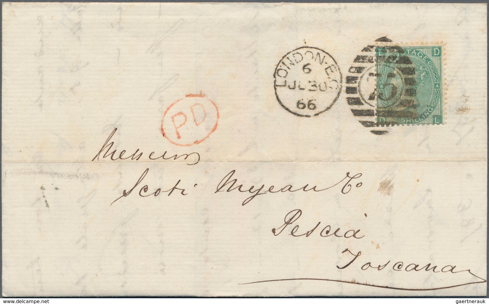 Großbritannien: 1863/1880, Lot Of 22 Lettersheets To Spain Resp. Italy At Rates 2½d., 4d., 6d. (main - Autres & Non Classés