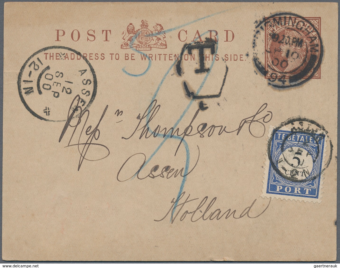 Großbritannien: 1868/1971 (ca.), Lot Of 46 Covers/cards, Incl. Uprated Stationeries, Field Post, Ret - Autres & Non Classés