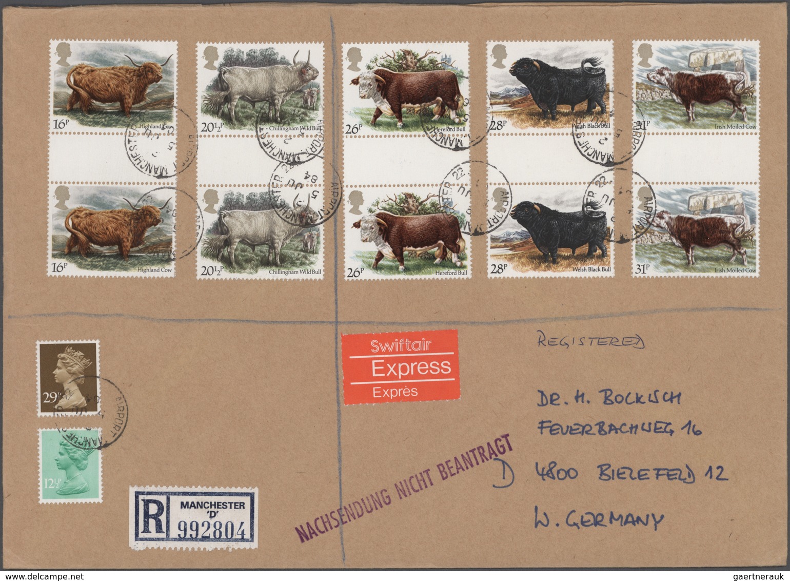 Großbritannien: 1914/1994 (ca.), Estaste In Two Big Boxes With Loose Stamps And Mostly Covers And Po - Otros & Sin Clasificación